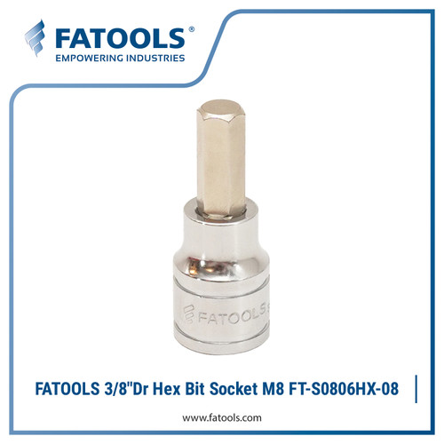 FATOOLS S0806HX-08 3/8" SOCKET HEX BIT M8 Kunci Shock Allen Sock