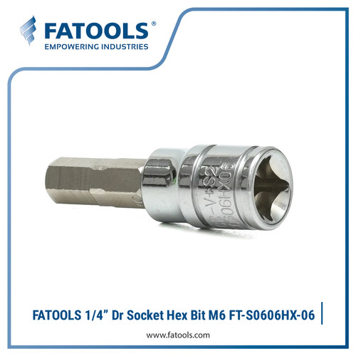 FATOOLS S0606HX-06 - 1/4" SOCKET HEX BIT SIZE M6