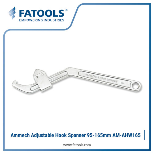 FATOOLS AM-AHW165 ADJUSTABLE HOOK SPANNER SIZE ~ 165mm