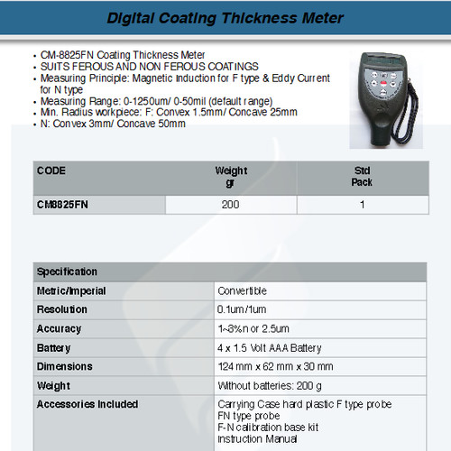 FATOOLS MT-CM8825FN - DIGITAL COATING THICKNESS