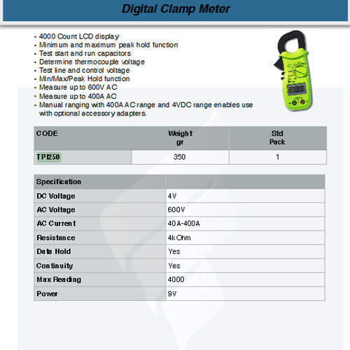 FATOOLS TPI250 - DIGITAL CLAMP METER