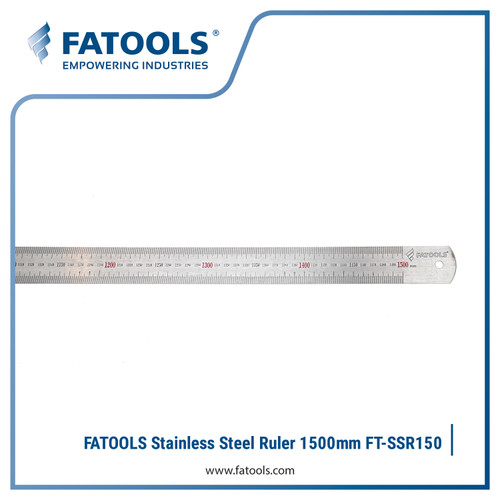 FATOOLS SSR150 Stainless Straight Ruler 1500MM Penggaris Besi 1.5m 150