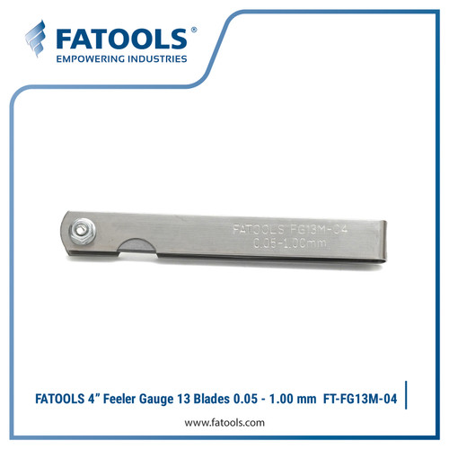 FATOOLS FG13M-04 - METRIC FEELER GAUGE TANGE 0.05-1.0MM BLADE 13 LG 4"