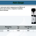 FATOOLS 01060-10 - RAIN GAUGE 1000