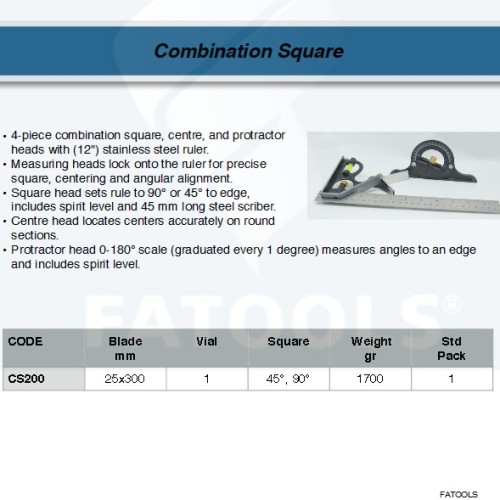 FATOOLS CS200 - COMBINATION SQUARE