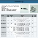 FATOOLS FG28M-06 - METRIC FEELER GAUGE RANGE 0.05-1.0MM BLADE 28 LG 6"