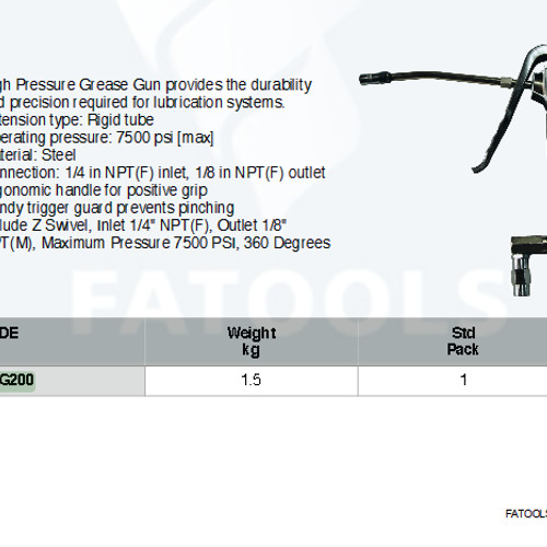 FATOOLS HGG200 - AMFLO GREASE DISPENSE VALVE SIZE 1/4"