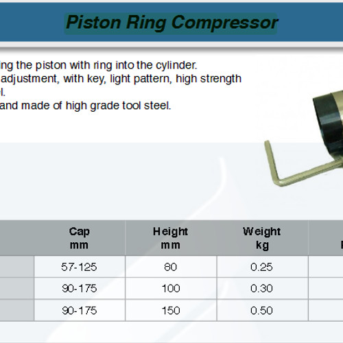 FATOOLS PRC100 PISTON RING COMPRESSOR CAP. 90-175mm
