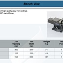 FATOOLS BV12 - SWIVEL BASE BENCH VISE WIDTH 12" OPEN 10"