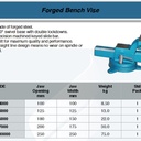 FATOOLS VF10000 - FORGED BENCH VISE WIDTH 10" OPEN 10"