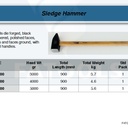 FATOOLS CH5000 - SLEDGE HAMMER WOOD HDL WT 5 KG