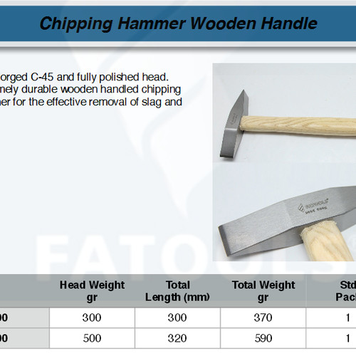 FATOOLS HCP500 - CHIPPING HAMMER WOOD HDL GR 500