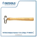 FATOOLS HM330 Ballpein Hammer 12 Oz 330 Gr Palu Besi Gagang Kayu
