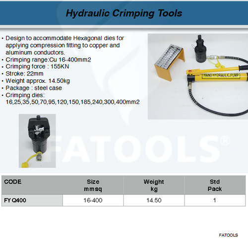 FATOOLS 31FYQ400 - HYDRAULIC TERMINAL CRIMPING PLIER SIZE 16~400