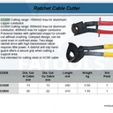 FATOOLS CC500 - RATCHET CABLE CUTTER SIZE 12MM