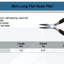 FATOOLS PB45-C - MINI LONG FLAT NOSE PLIER SIZE 4.5"