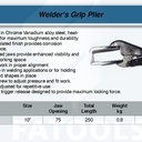 FATOOLS PLP-9R - WELDERS GRIP PLIER SIZE 10"