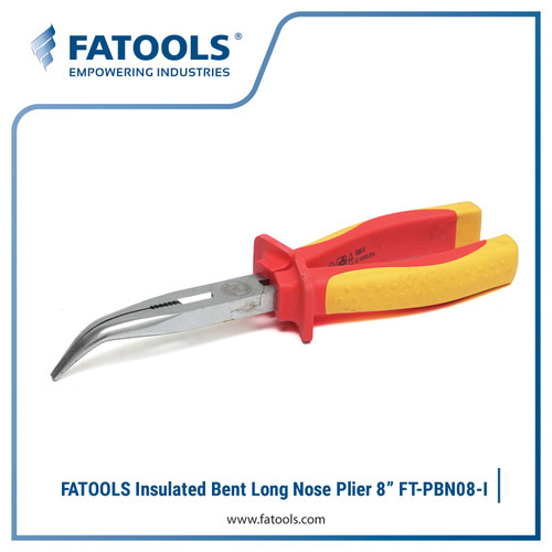 FATOOLS PBN08-I 1000V Bent Long Nose Plier 8" Tang Listrik Isolasi