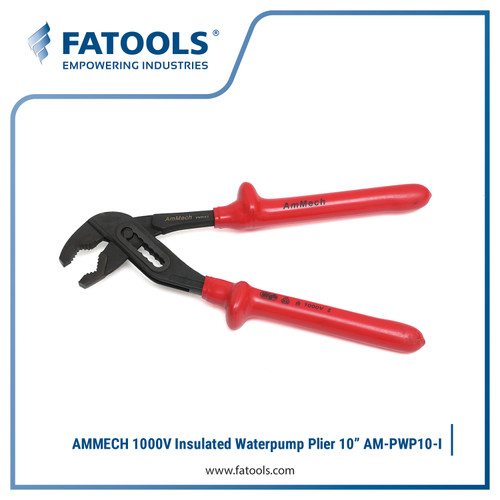 Ammech PWP10-I 1000V Insulated Waterpump Plier 10" Fatools Tang Burung