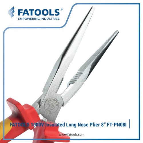 FATOOLS PN08-I 1000V Insulated Long Nose Plier 8" Tang Listrik DVE