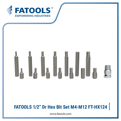FATOOLS FT-HX124 - HEX BIT SET H4-H12 ISI 15PCS