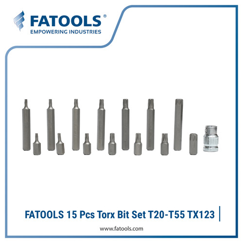 FATOOLS FT-TX123 - TORX BIT SET T20-T55 ISI 15PCS