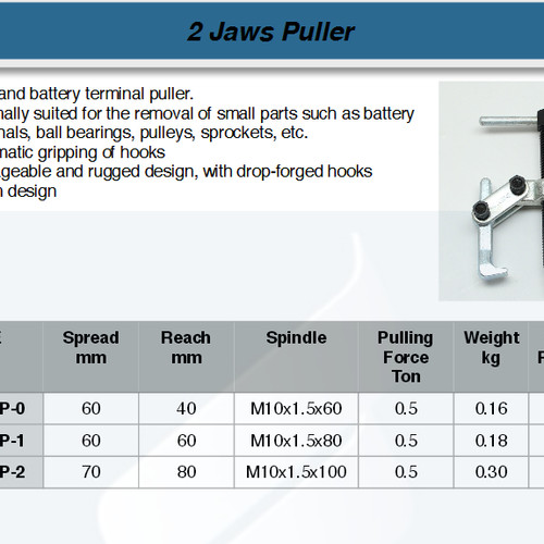 FATOOLS M2JGP-1 - MINI 2 JAW PULLER SIZE #1