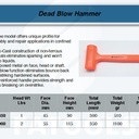 FATOOLS FT-HDB0900 Dead Blow Hammer 2 Lbs D. 50mm Palu Karet