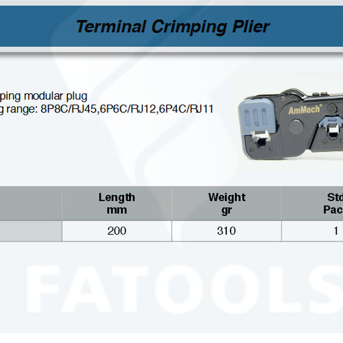 FATOOLS G-376E - TERMINAL CRIMPING PLIER SIZE RJ22/11