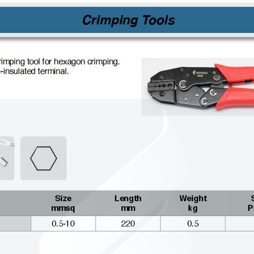 FATOOLS HD005 - HEX CRIMPING PLIER MMSQ Q.5-10