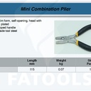 FATOOLS PL45-C Mini Combination Plier 4.5" Tang Kombinasi Kecil Spring