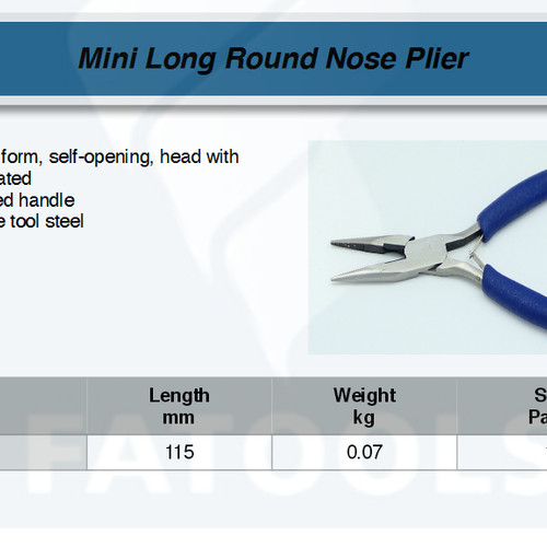 FATOOLS PN45-C Mini Long Nose Plier 4.5" Tang Runcing Spring Auto