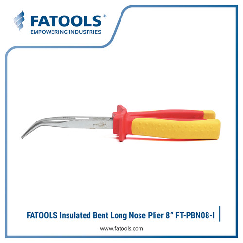 FATOOLS PBN08-I 1000V Bent Long Nose Plier 8" Tang Listrik Isolasi