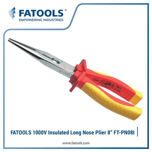 FATOOLS PN08-I 1000V Insulated Long Nose Plier 8" Tang Listrik DVE