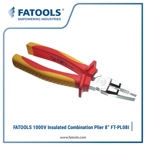 FATOOLS PL08-I 1000V COMBINATION PLIER 8" Insulated Tang Listrik DVE
