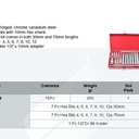 FATOOLS FT-HX124 - HEX BIT SET H4-H12 ISI 15PCS