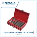 FATOOLS FT-TX123 - TORX BIT SET T20-T55 ISI 15PCS