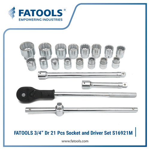 FATOOLS S16921M - 3/4" SOCKET SET 12PT