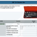 FATOOLS S08318MH - 3/8" SOCKET SET 6-22MM 18PCS