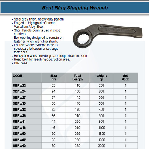 FATOOLS SBRW-41 - BENT SLOGGING WRENCH SIZE 41