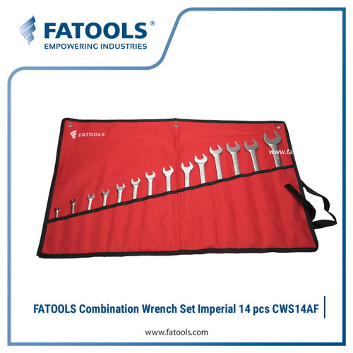 FATOOLS CWS14AF Combination Wrench Set Imperial Inci 14 Pcs Ring Pas