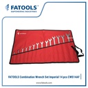 FATOOLS CWS14AF Combination Wrench Set Imperial Inci 14 Pcs Ring Pas