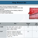 FATOOLS RWS12AF - RING WRENCH SET ISI 12PCS