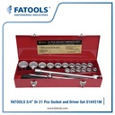 FATOOLS S16921M - 3/4" SOCKET SET 12PT