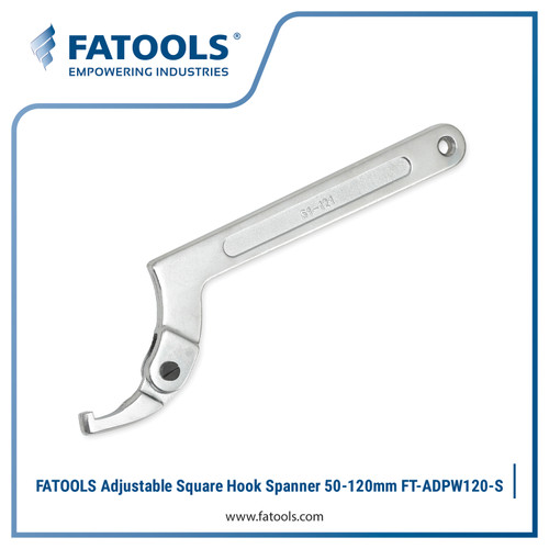 FATOOLS ADPW120-S Adjustable Hook Spanner 50-120mm Square Wrench