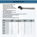 FATOOLS AW18 Adjustable Wrench 18" Spanner Kunci Inggris Forged