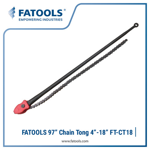 FATOOLS CT18 97" Chain Tong 4"-18" Kunci Rantai Pipa 450mm