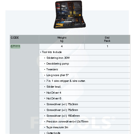 FATOOLS CT1111 - COMPUTER TOOL KIT