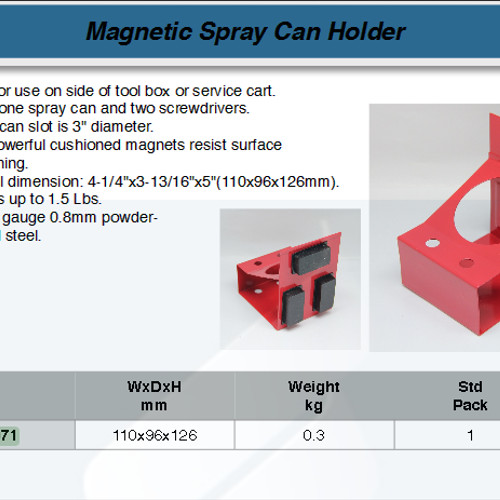 FATOOLS MSC7071 - MAGNETIC SPRAY CAN HOLDER SIZE 110X96X126