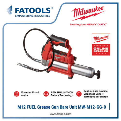 Milwaukee M12 GG-0 Grease Gun Pompa Gemuk Baterai Cordless